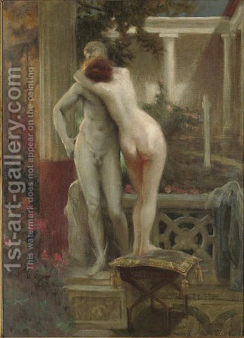 355x491 Hermes And Aphrodite 2 Jan Styka Reproduction 1st Art Gallery - Hermes Painting