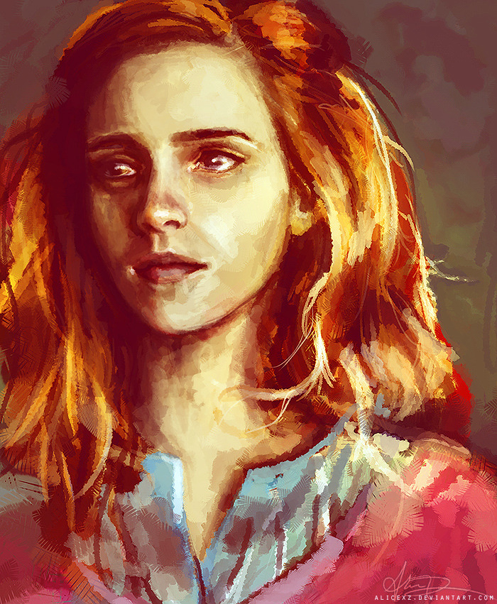 700x851 Harry Potter Illustration Art Doctor Who Amy Pond Painting - Hermione Granger Painting