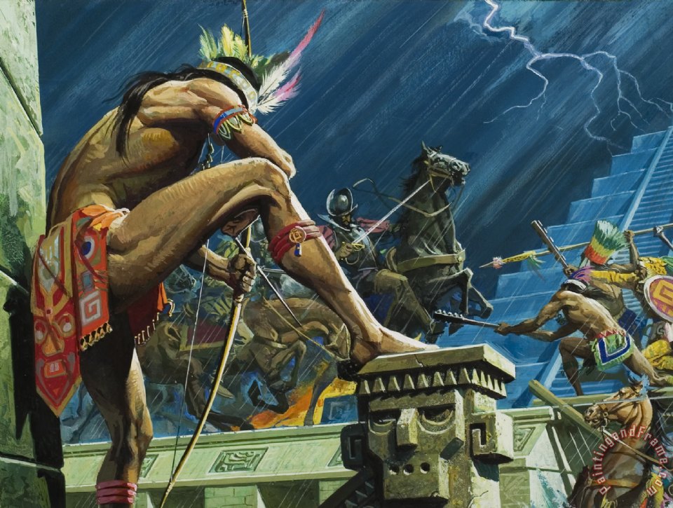 960x725 Severino Baraldi Hernando Cortes Painting - Hernan Cortes Painting