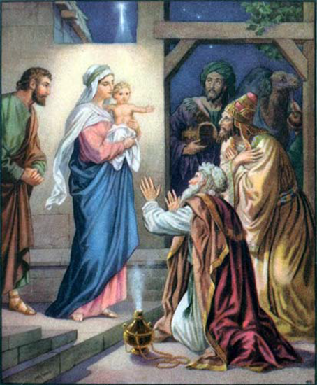 454x550 King Herod Sends Magi (Wise Men) To Visit Baby Jesus In Bethlehem - Herod The Great Painting