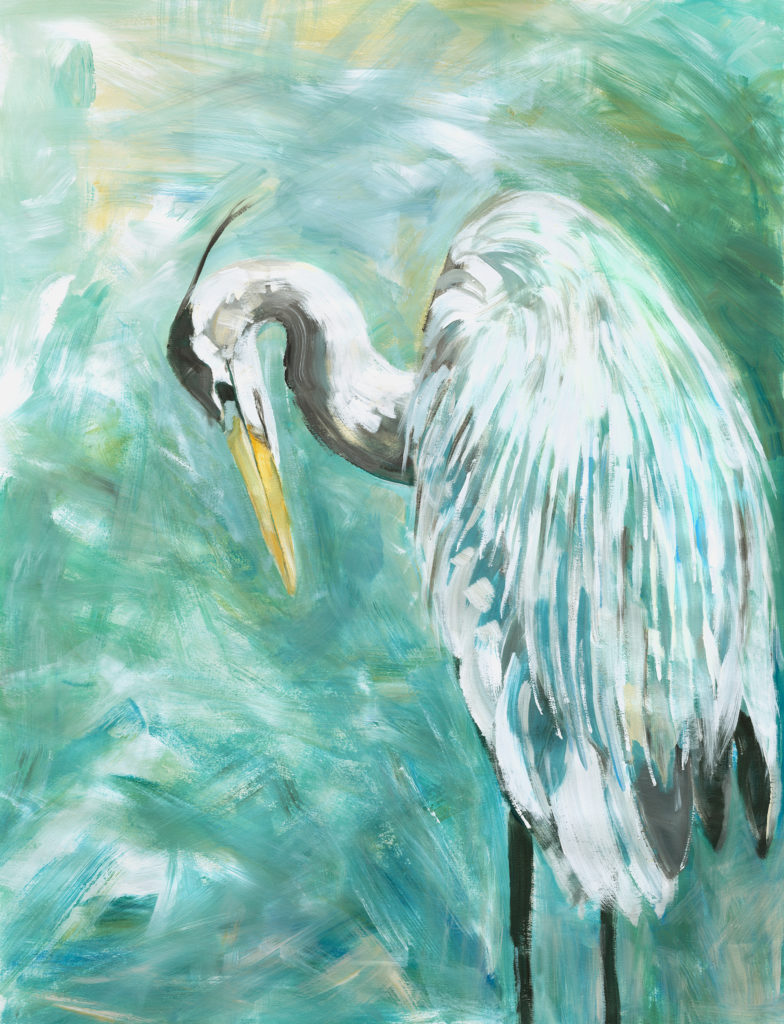 784x1024 Blue Heron Paintings - Heron Painting