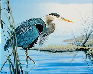 366x292 Great Blue Heron - Heron Painting