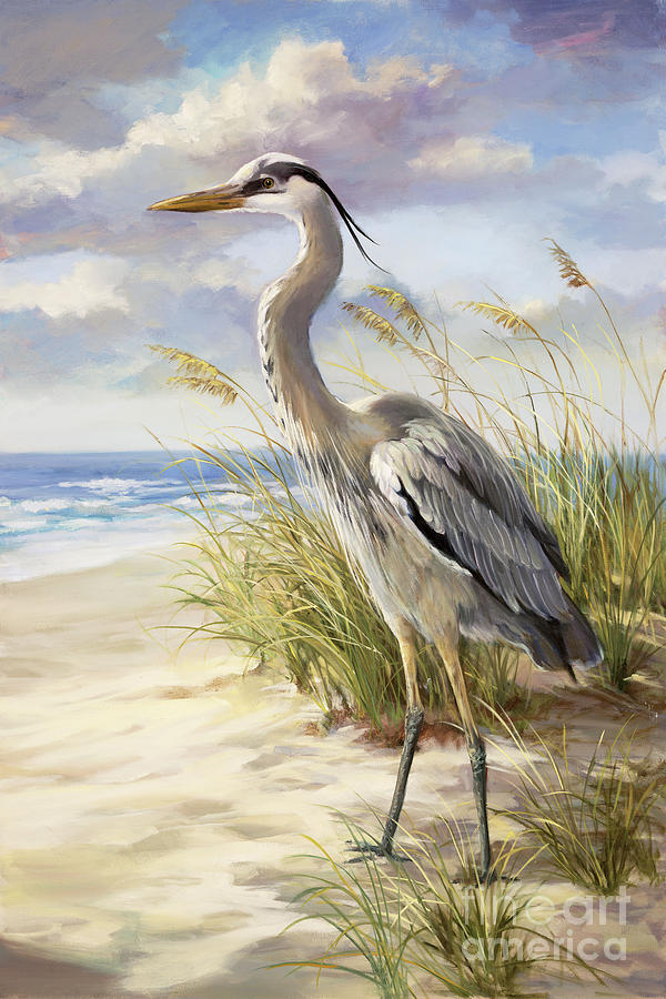 600x900 Blue Heron Painting By Laurie Hein - Heron Painting