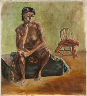 358x398 Lorrie's Pop Life Art Blog Paintings By Greta Garbo Up For Auction - Herve Villechaize Painting