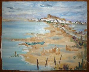 300x242 Villechaize Huile Sur Toile 1963 Cap Brun Toulon Los - Herve Villechaize Painting