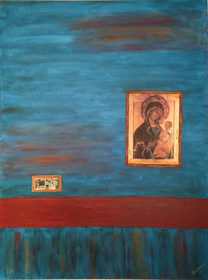668x900 Mother Of God Motherboard Mixed Media By Susan Hetrick - Hetrick Painting