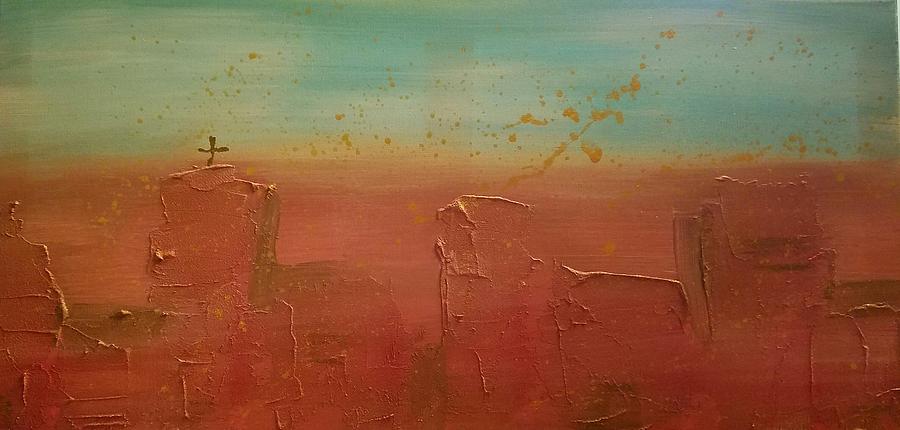 900x430 Sedona Dusk Painting By Stacy Hetrick - Hetrick Painting