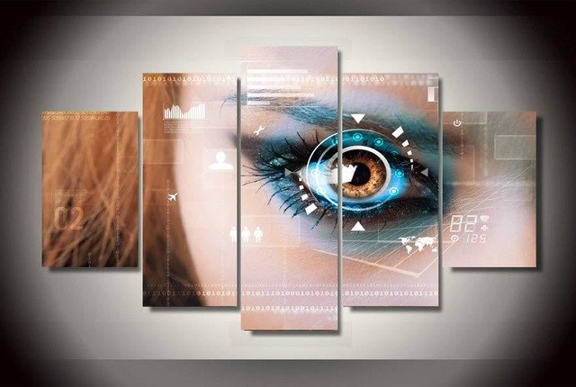 640x430 Modular Wall Paintings 2017 Unframed Hi Tech Technology Modern Oil - Hi Painting