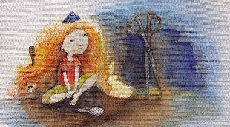 770x426 Saatchi Art Hi Hair Painting By Karda - Hi Painting