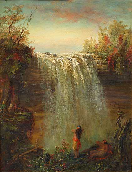 421x550 Jerome Thomposo, Minnehaha Falls - Hiawatha Painting