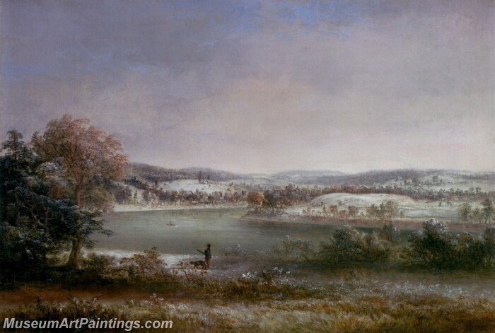 700x471 Landscape Painting Early Winter Hiawatha Island Owego New York - Hiawatha Painting