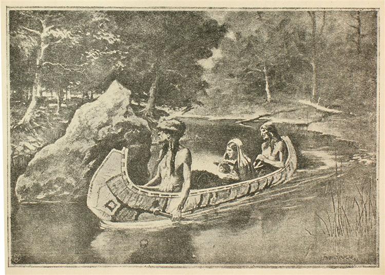 750x537 The Song Of Hiawatha Illustration - Hiawatha Painting