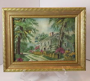 300x270 Vintage Hiawatha Genuine Needle Painting Cross Stitch Birthplace - Hiawatha Painting