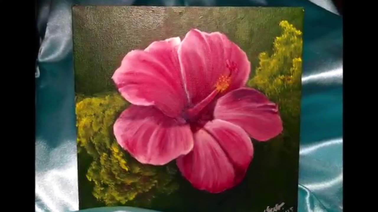 1280x720 Acrylic Painting Hibiscus Flower - Hibiscus Flower Painting