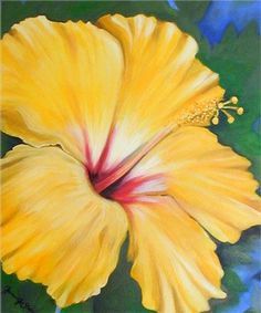 236x283 Oil Paintings Of Flowers Flower Paintings By Key West Artist - Hibiscus Flower Painting