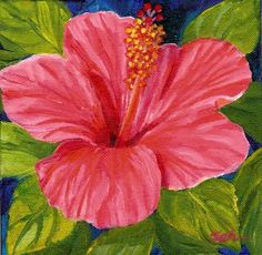 Hibiscus Flower Painting at PaintingValley.com | Explore collection of ...