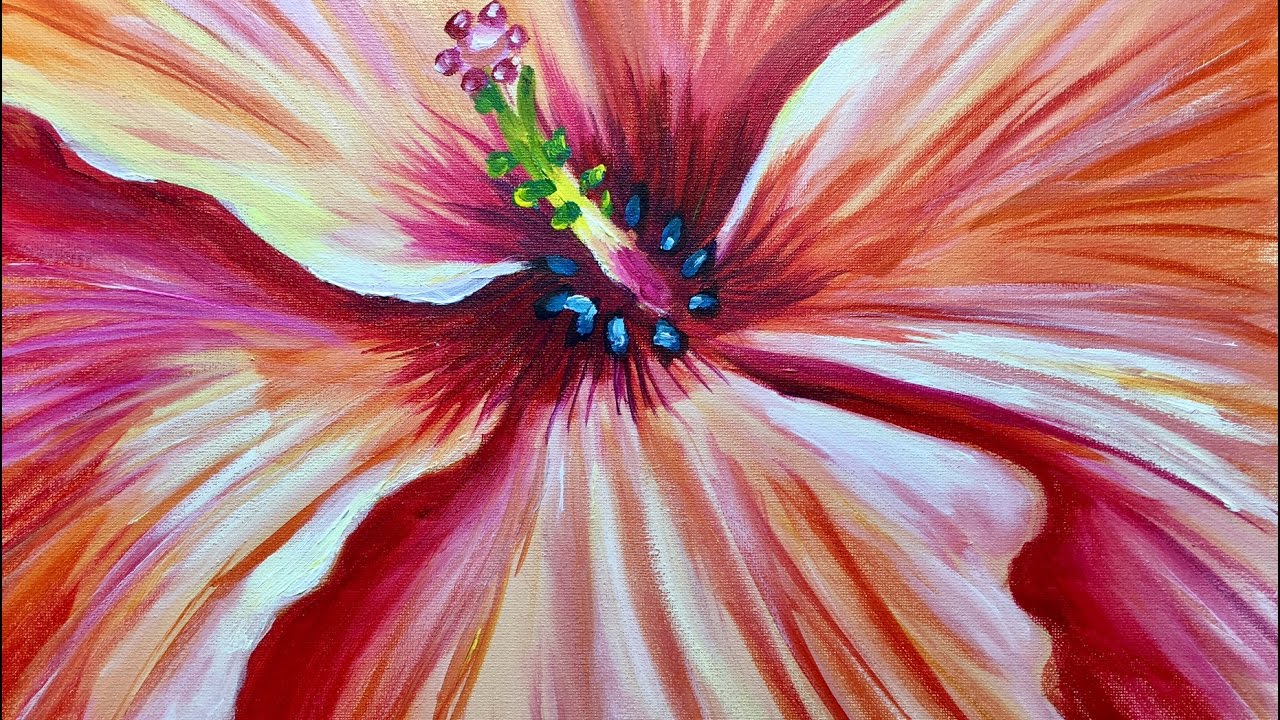 1280x720 Hibiscus Flower Learn To Paint Tuesday With Ginger Cook - Hibiscus Flower Painting