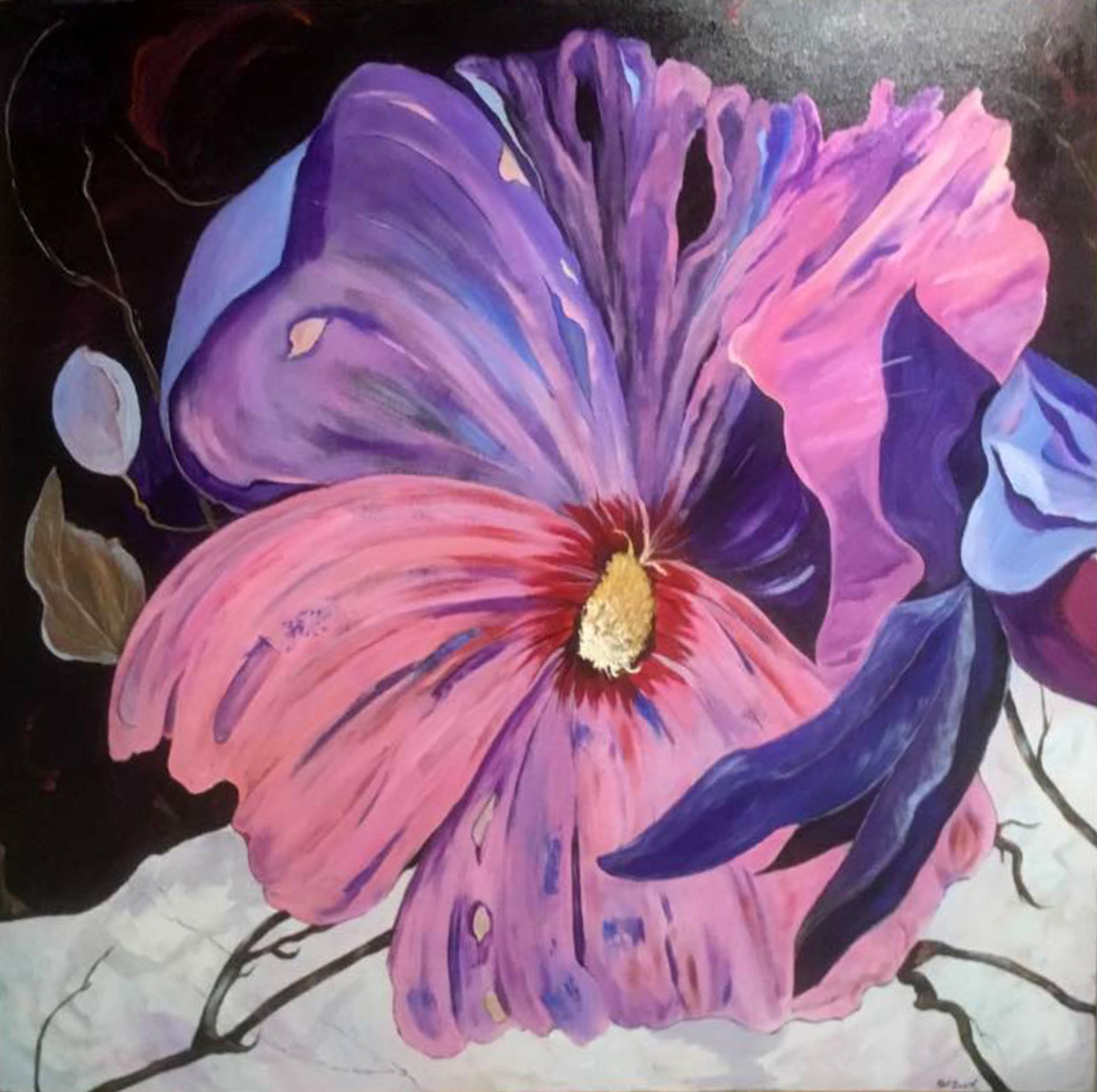 1500x1493 Hibiscus - Hibiscus Painting
