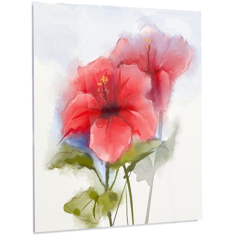 800x800 Designart - Hibiscus Painting
