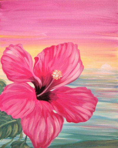 400x500 Hello Hibiscus Paint Nite Event - Hibiscus Painting