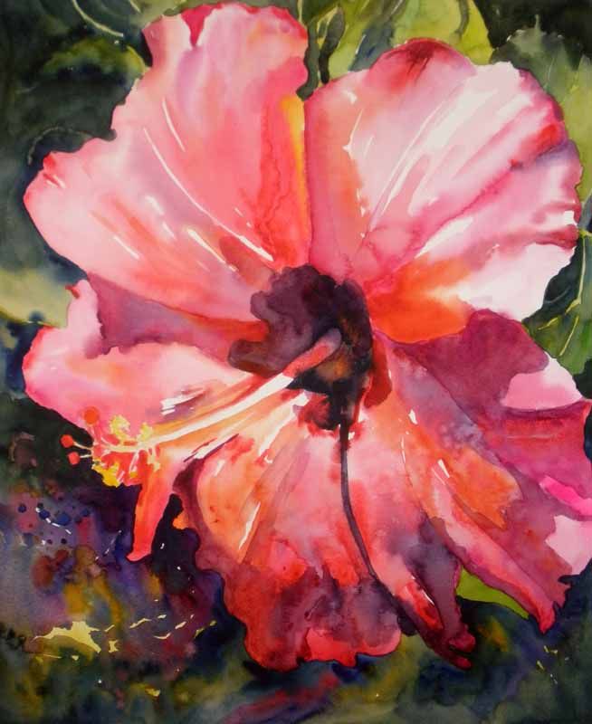 654x800 Hibiscus Watercolor Paintings 16x13 25 Watercolor On Italia 140 - Hibiscus Watercolor Painting