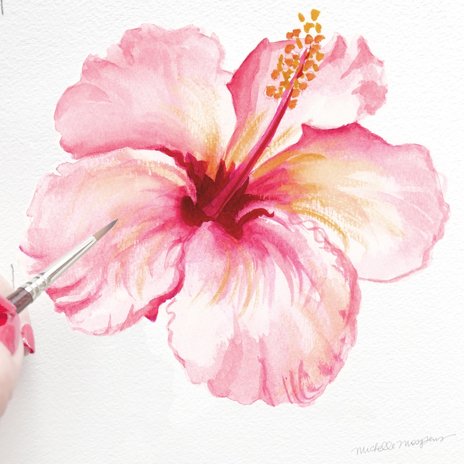 950x950 Custom Listing For Caroline B. Elegant Amp Custom Watercolor - Hibiscus Watercolor Painting