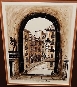 264x300 Juan Martin Hidalgo Madrid Arco De Cuchilleros Original Acrylic - Hidalgo Painting