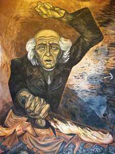 225x300 Jose Clemente Orozco A Painting Of Miguel Hidalgo Y Costilla - Hidalgo Painting