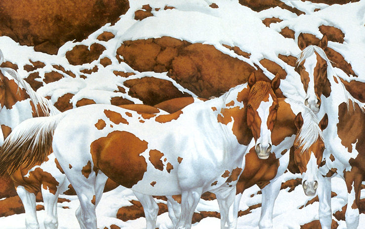739x464 Can You Spot The 5 Horses Hidden In This Artist's Painting - Hidden Horses Painting