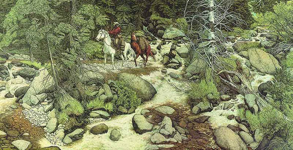 590x302 13 Hidden Faces Illusion - Hidden Horses Painting