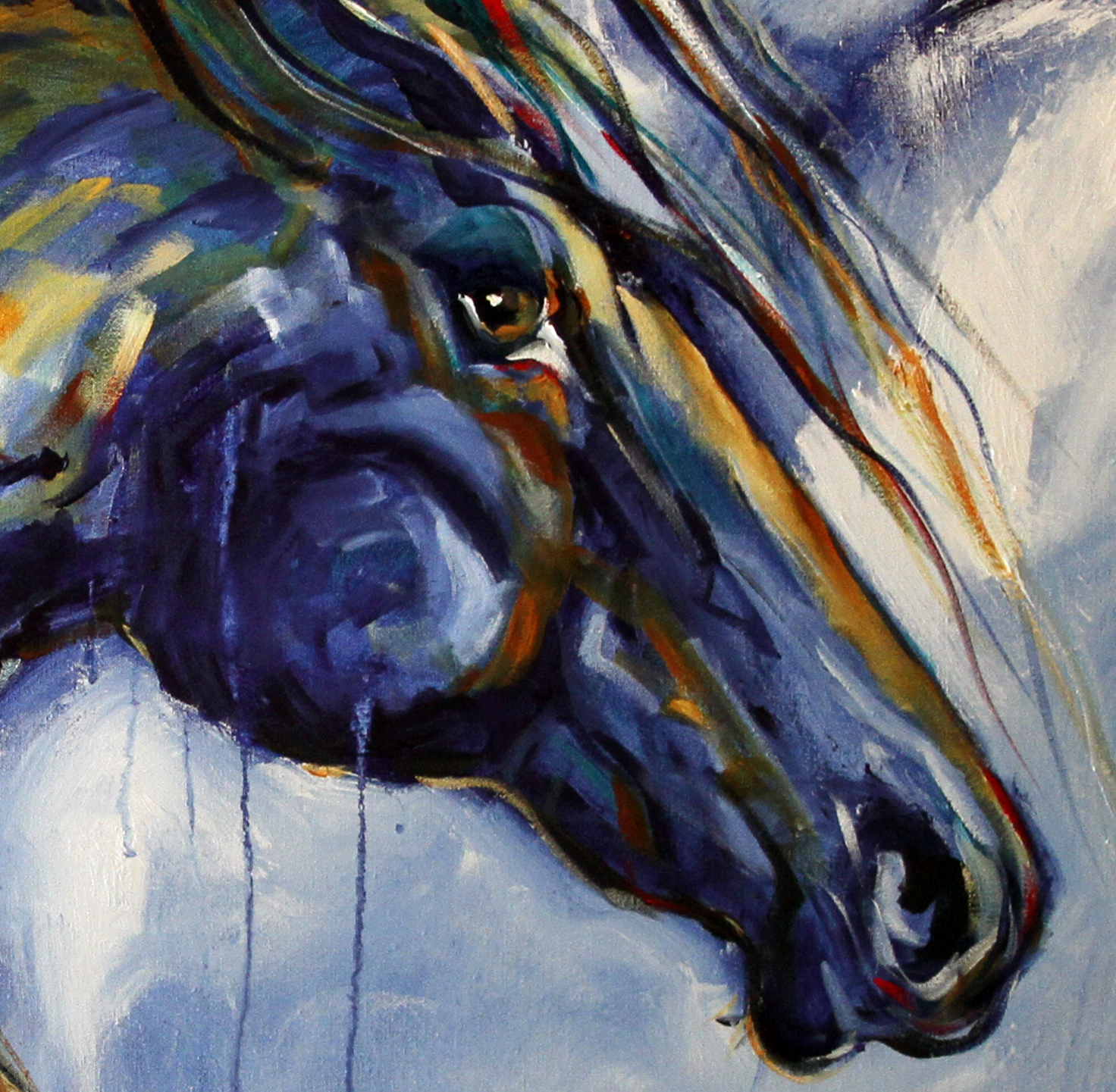 1472x1441 Hidden Horses Painting Horse Painting By Laurie Pace Haze - Hidden Horses Painting