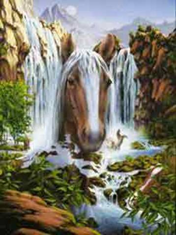 358x478 Horse - Hidden Horses Painting