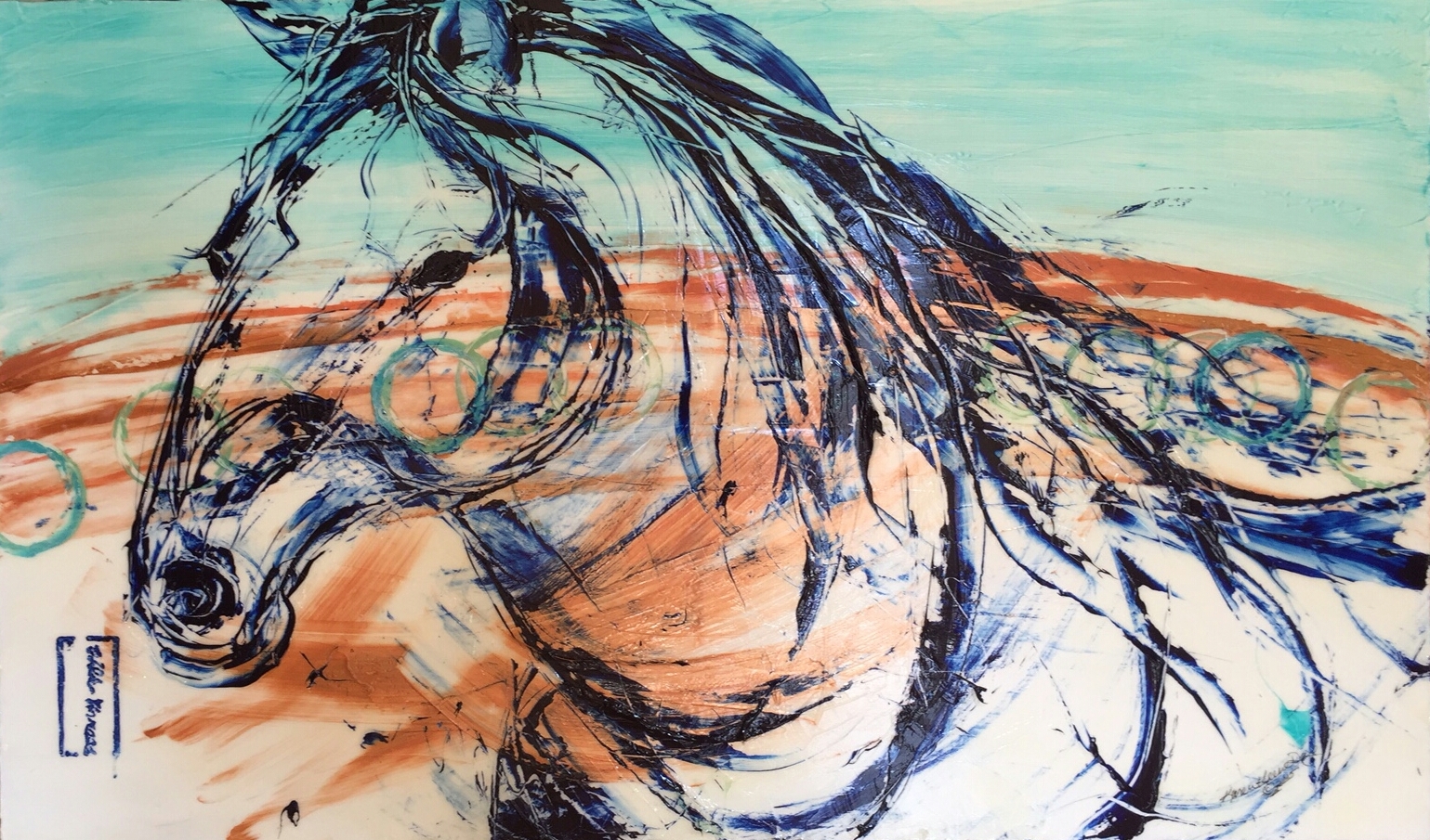 1539x905 Karen Keene Day Original Wild Horse Paintingskaren Keene Day - Hidden Horses Painting