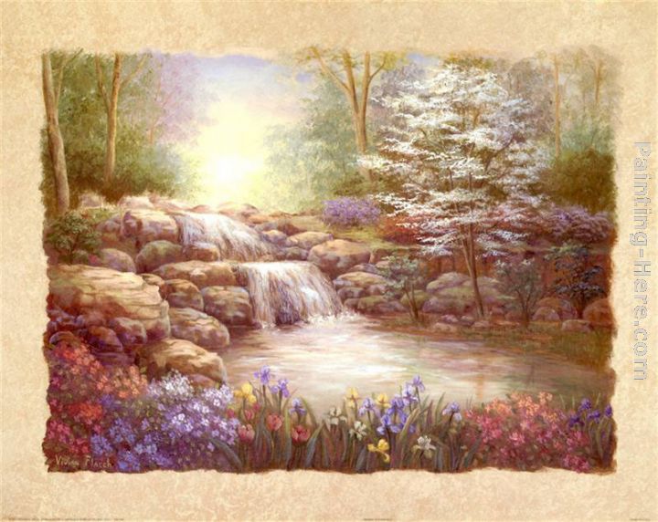 720x572 Vivian Flasch Hidden Waterfall I Painting Anysize 50% Off - Hidden Painting
