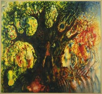 329x303 Hide And Seek (Painting) - Hide And Seek Painting