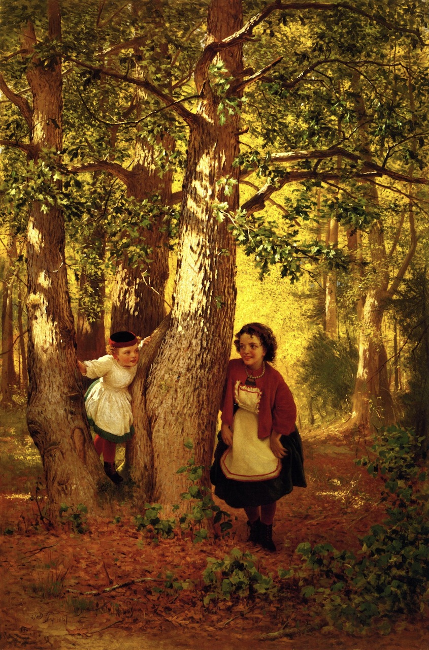 845x1280 Hide And Seek Painting John George Brown Oil Paintings - Hide And Seek Painting
