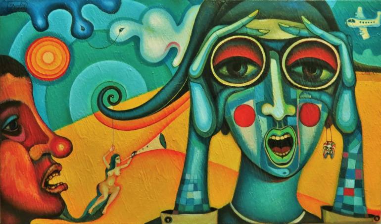 770x452 Saatchi Art Hide Amp Seek Painting By Dastid Miluka - Hide And Seek Painting