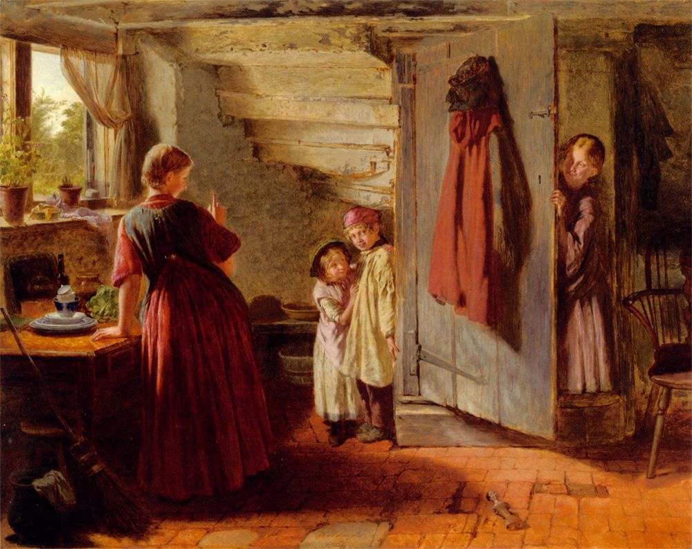 1000x793 Victorian British Painting William Henry 19thcenturybritpaint - Hide And Seek Painting