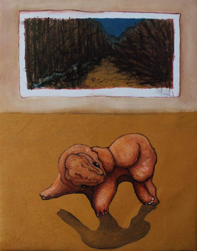 770x981 Saatchi Art Clumsy Figure In A Painters Studio Painting By Steven - Higgins Painting