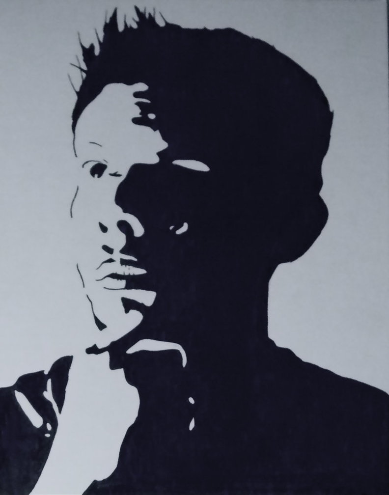 792x1008 High Contrast Self Portrait By Nando1016 - High Contrast Painting