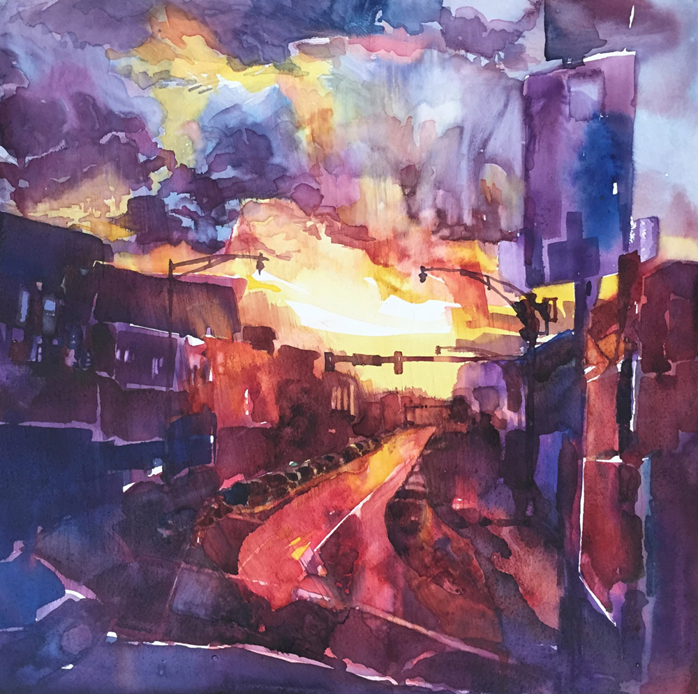 1000x994 Painting On Rice Paper Carol Case Siracuse - High Contrast Painting