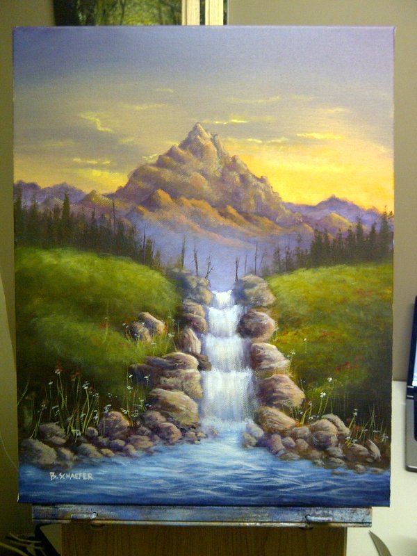 600x800 High Country Waterfall - High Country Painting