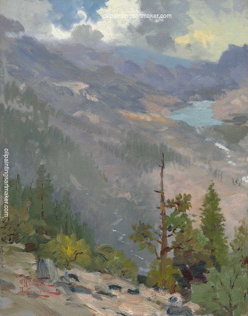 487x621 Thomas Kinkade High Country Vista Art Painting Sale, Painting - High Country Painting