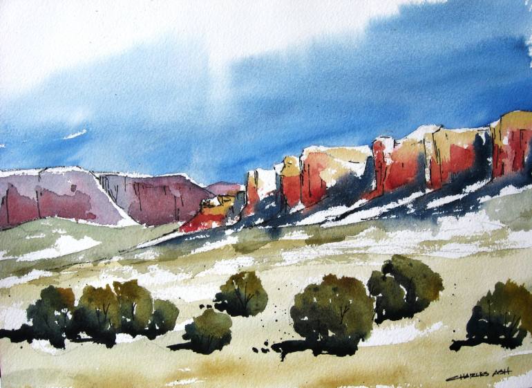 770x561 Saatchi Art High Desert Mesas - High Desert Painting