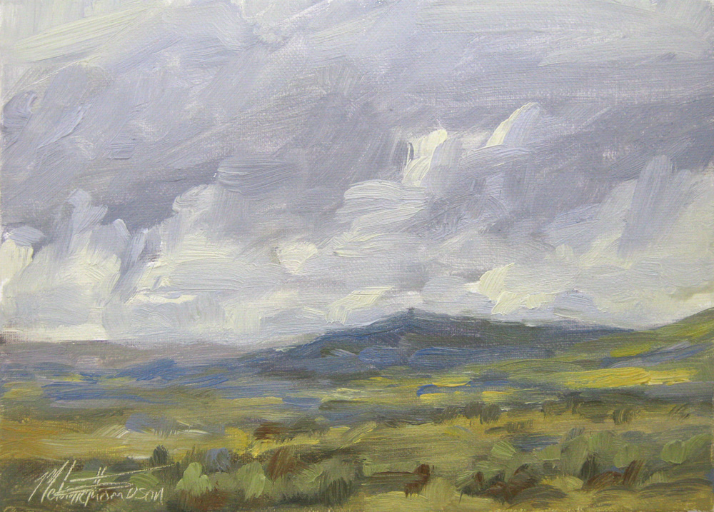 1000x717 Daily Paintings By Melanie High Desert Rain - High Desert Painting