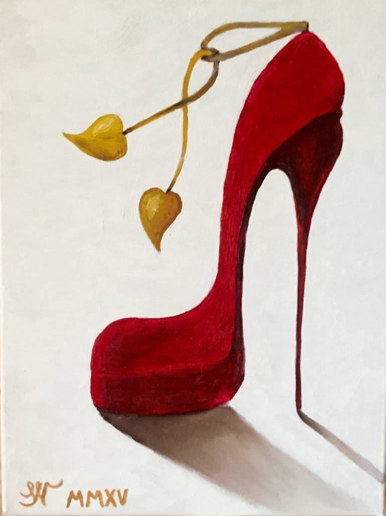 770x1028 Saatchi Art Red Heel Painting By Irina Niki - High Heel Painting