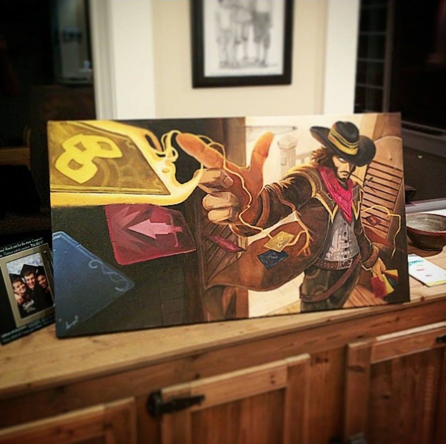 896x892 High Noon Twisted Fate Painting, League Of Legends By Sawyerpayne - High Noon Painting