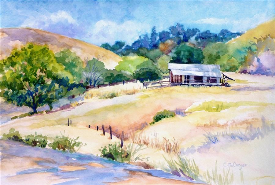900x605 High Noon ~ By Catherine Mccargar, Watercolor It Is Well Wih My - High Noon Painting