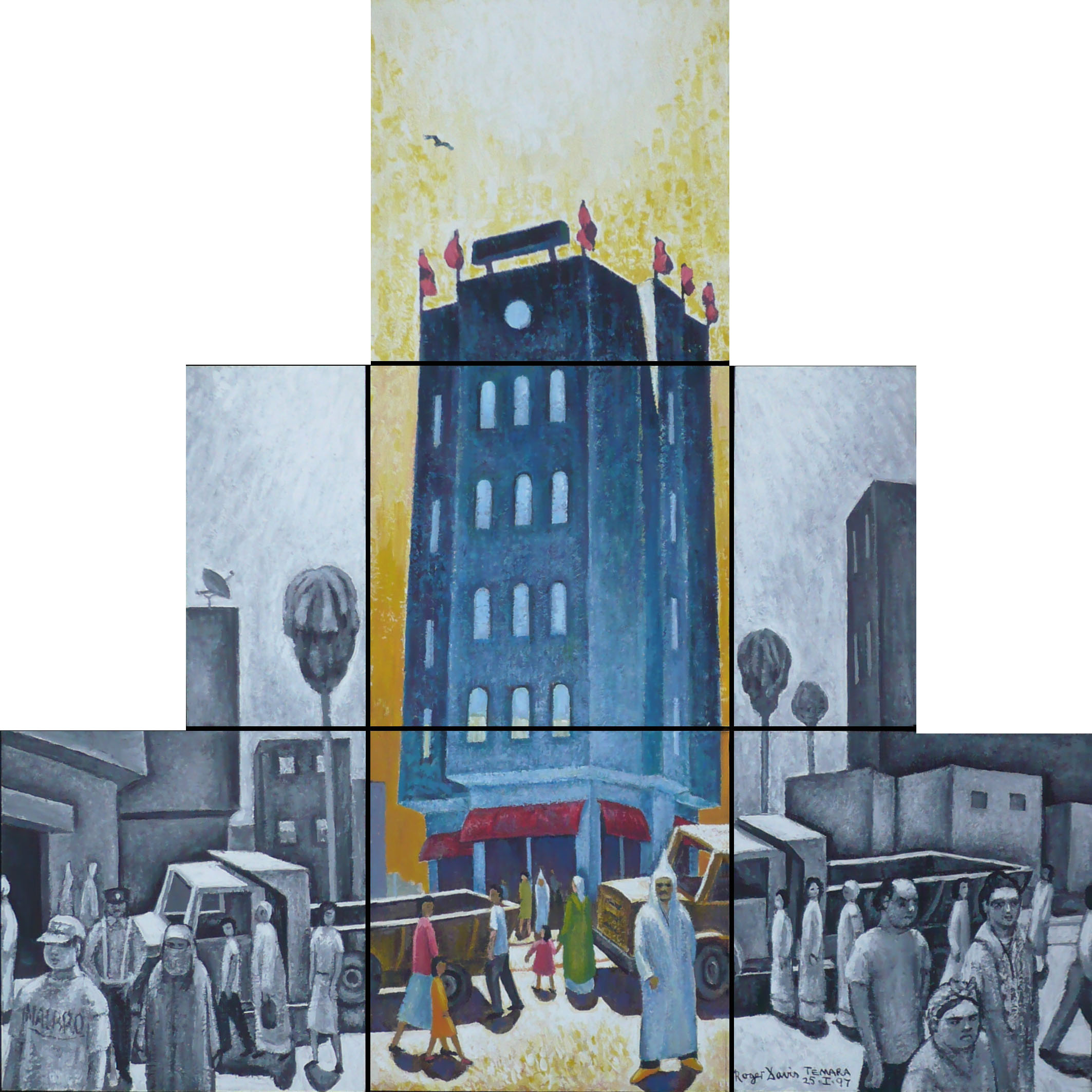 2126x2126 Roger Davis High Noon, Temara, Morocco 1997 Roger Davis' Art - High Noon Painting