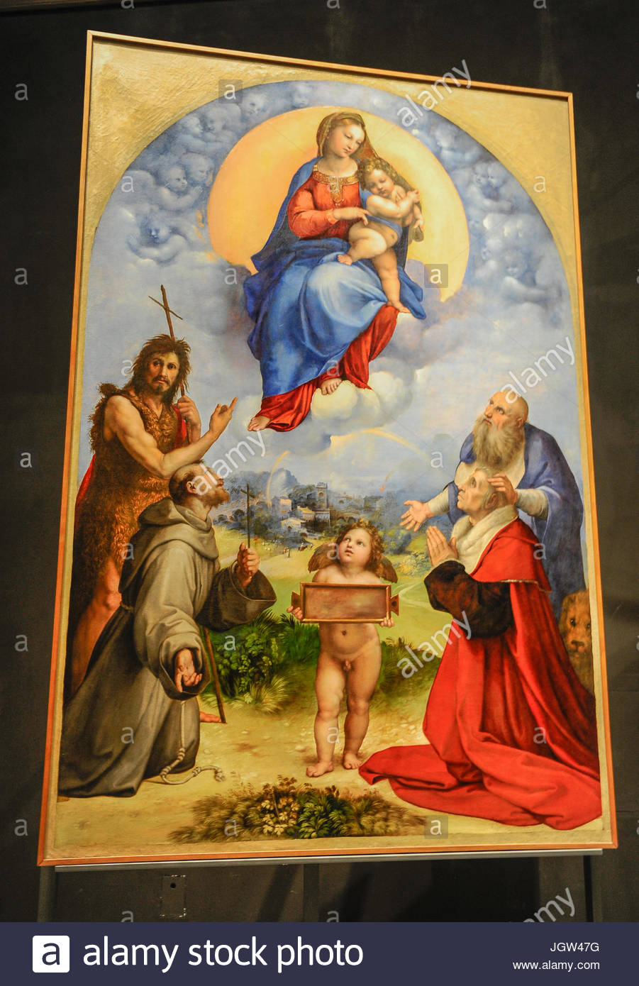901x1390 The Madonna Of Foligno Is A Painting By The Italian High - High Renaissance Painting